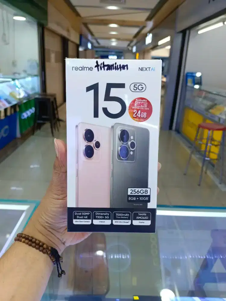 Realme 15 5G 8/256 Titanium NEW BNIB Garansi Resmi Realme Indonesia