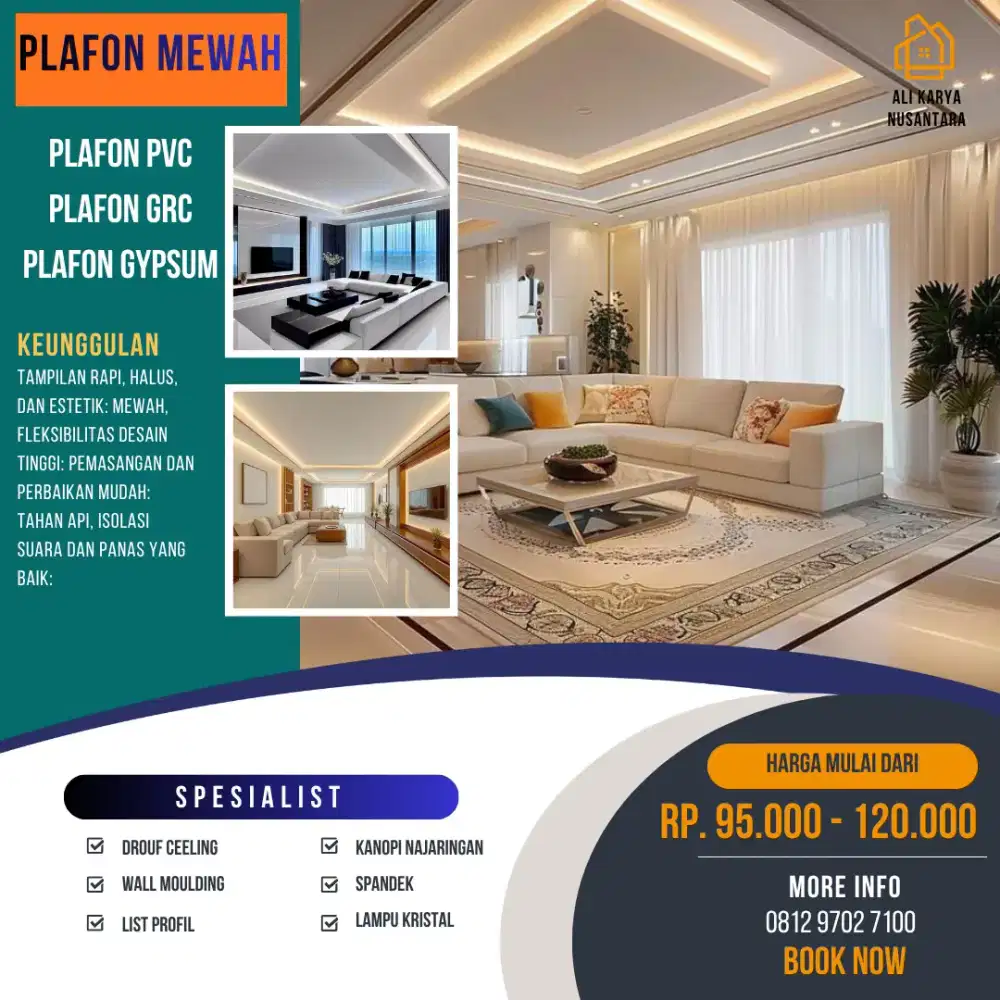 Jasa Pasang Plafon Gypsum Cipayung