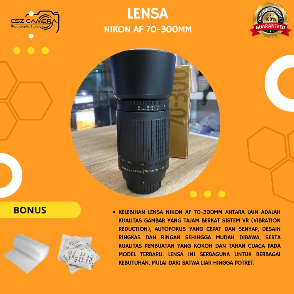 Nikon AF 70-300mm No Jamur NO Fog Bergaransi