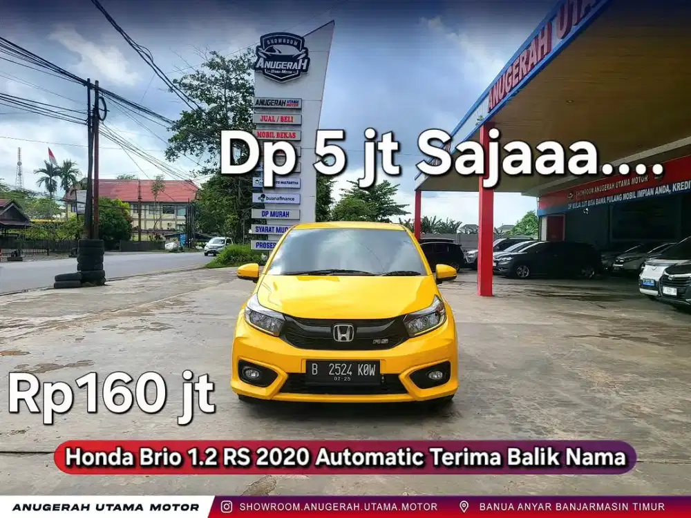 Dp5jt Brio RS CVT 2020 AT Terima Balik Nama Pembeli