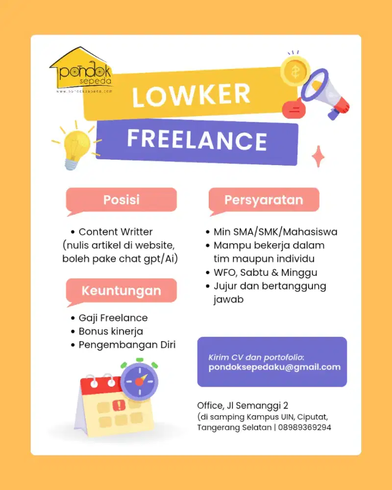 Lowongan Freelance Web Writer