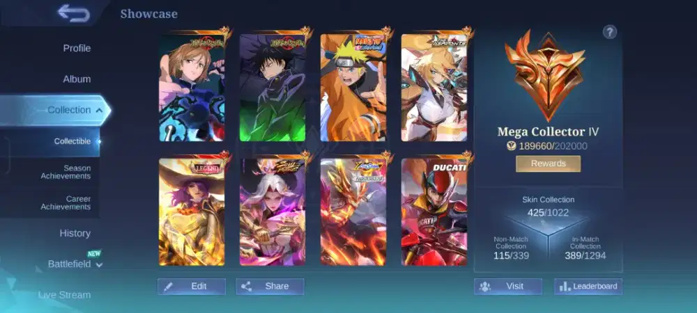 Akun ML limit pribadi