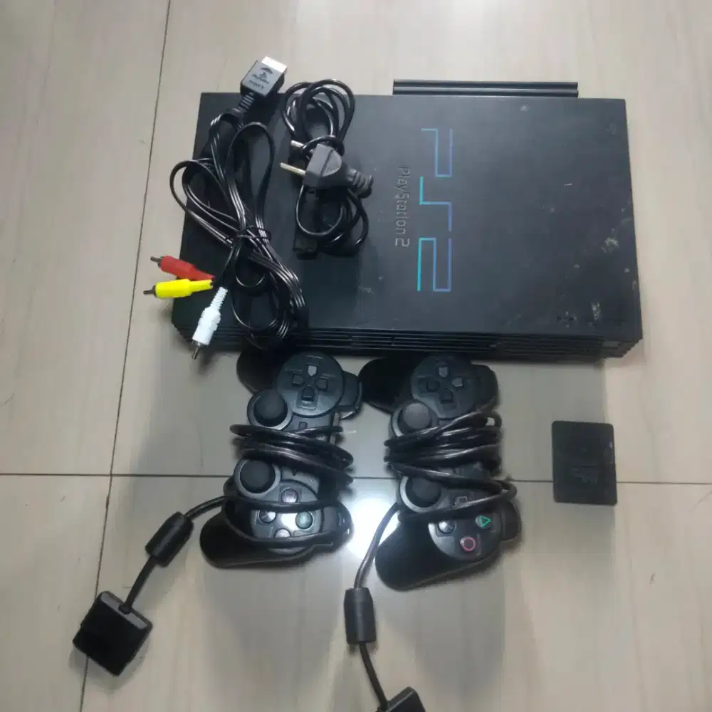 Ps2 fat 80gb fullgame stik ada 2 siap pakai