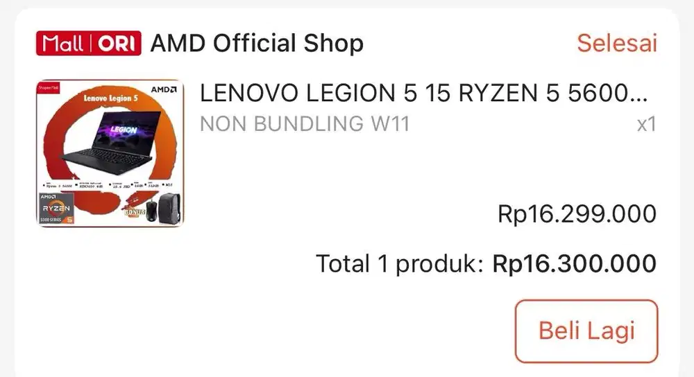Jual Laptop Legion 5 15 Ryzen 5