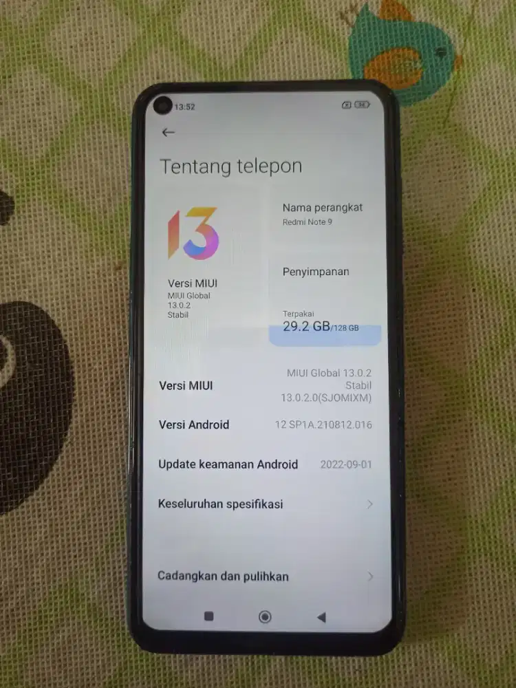 redmi note 9 6/128gb mulus nominus