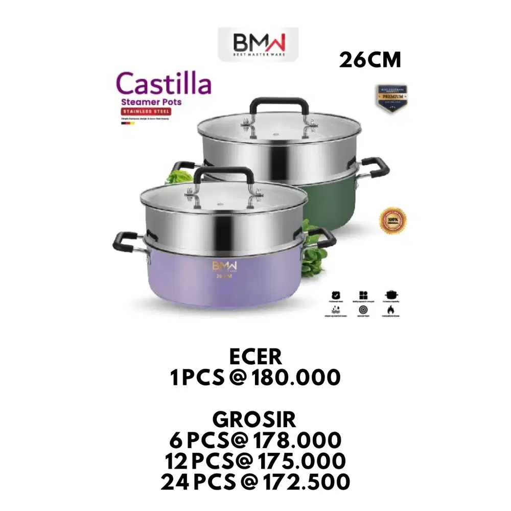 Panci Steamer Lengkap dengan Parutan Bahan Stainless Tebal