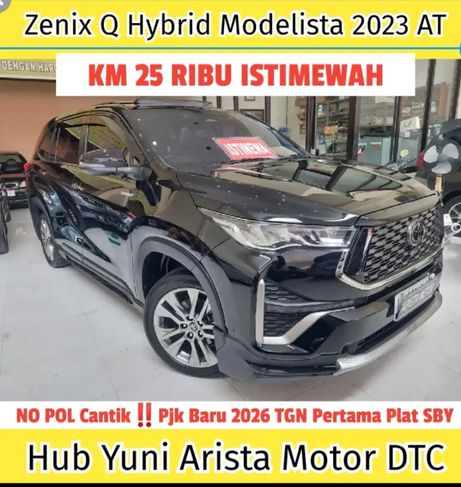 Zenix 2.0 Q Hybrid Modellista TSS 2023 Matic LOW KM PjkBaru TGN1 ANTIK
