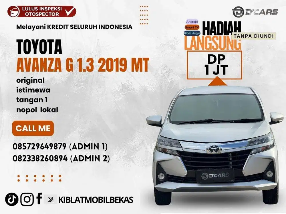 TOYOTA AVANZA G 1.3 2019 MANUAL ISTIMEWA TANGAN PERTAMA