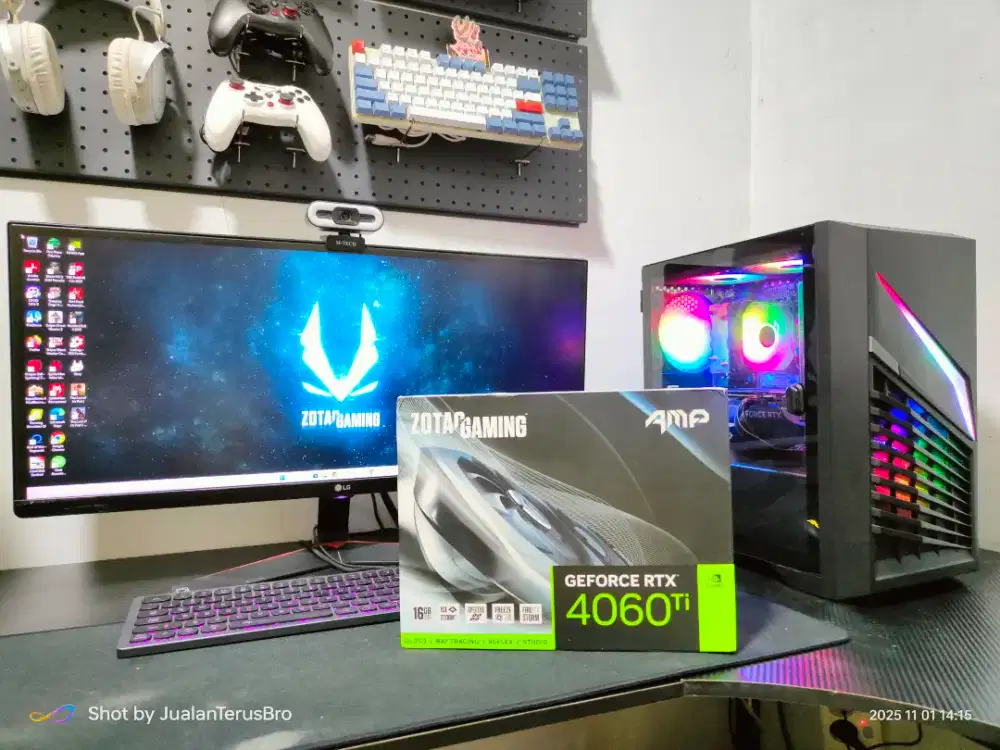 CPU PC ZOTAC GAMING RTX 4060 Ti 16GB INTEL i7 12700 RAM 24GB SSD 500GB