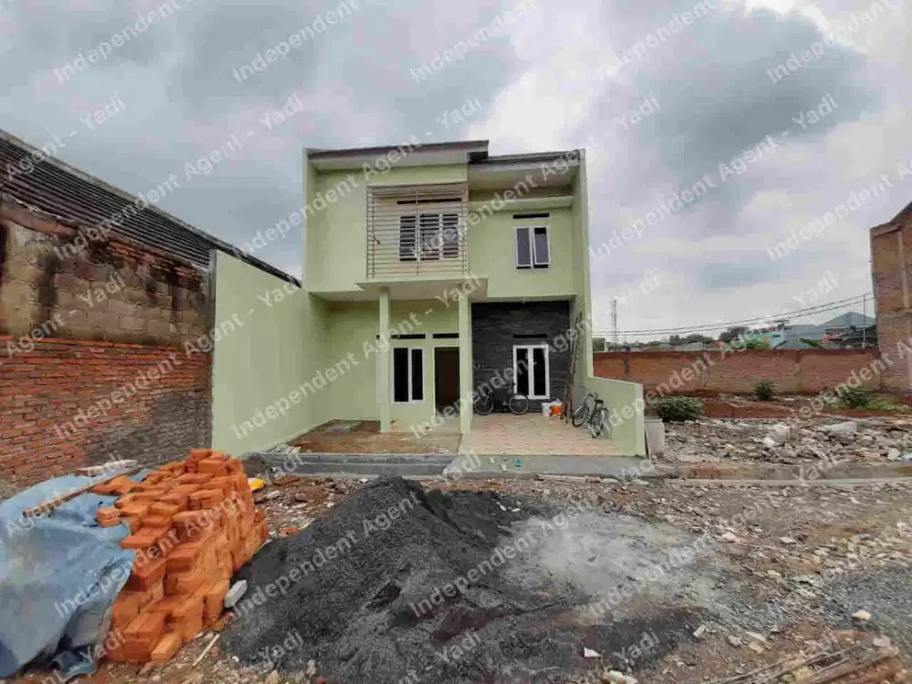 jual rumah baru 2 lantai lokasi dekat lrt cikunir caman galaxi
