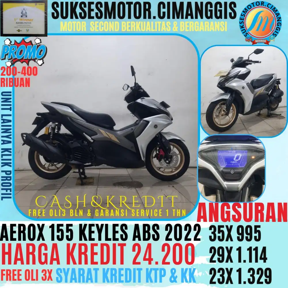 AEROX 155 ABS KEYLESS CASHBACK UPTO 700RIBUAN FREE OLI 3 BLN