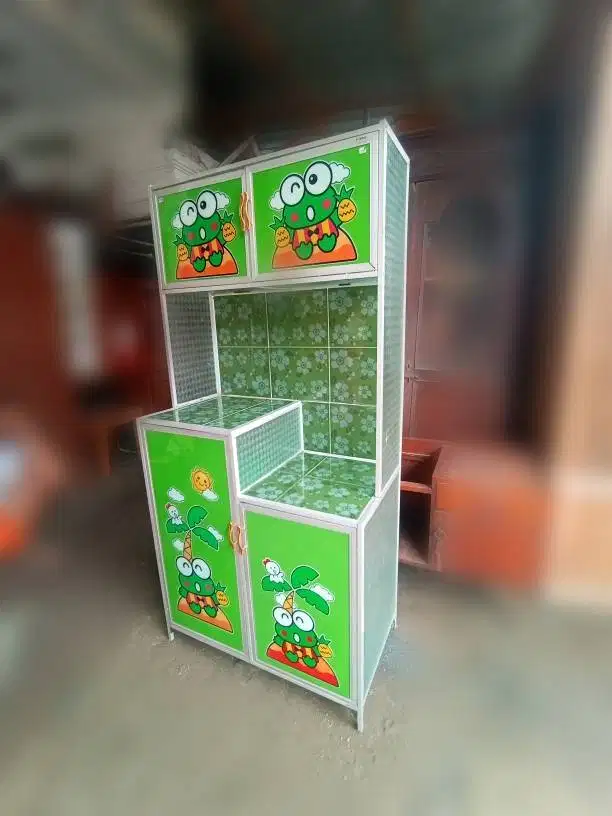 Lemari Dapur kaca 2 pintu