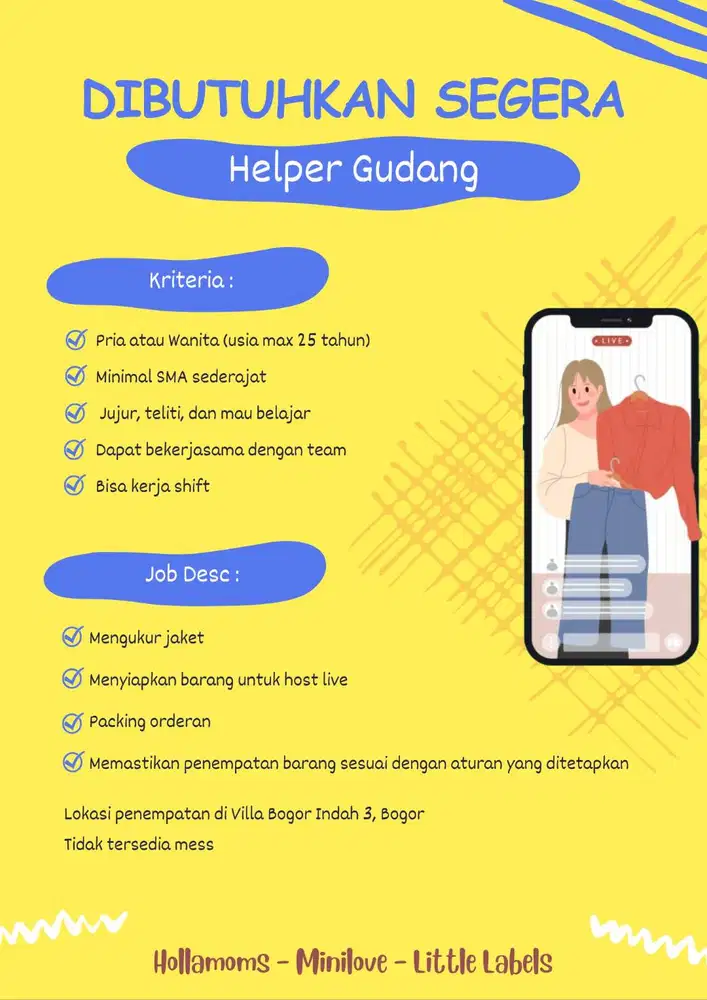 Lowongan Helper Gudang