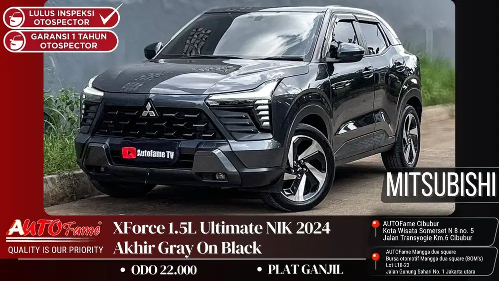 Mitsubishi XForce 1.5L Ultimate NIK 2024 Akhir Gray On Black 2024