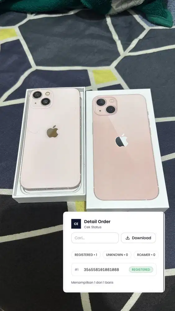 iPhone 13 256 Pink all operator permanen anti blokir
