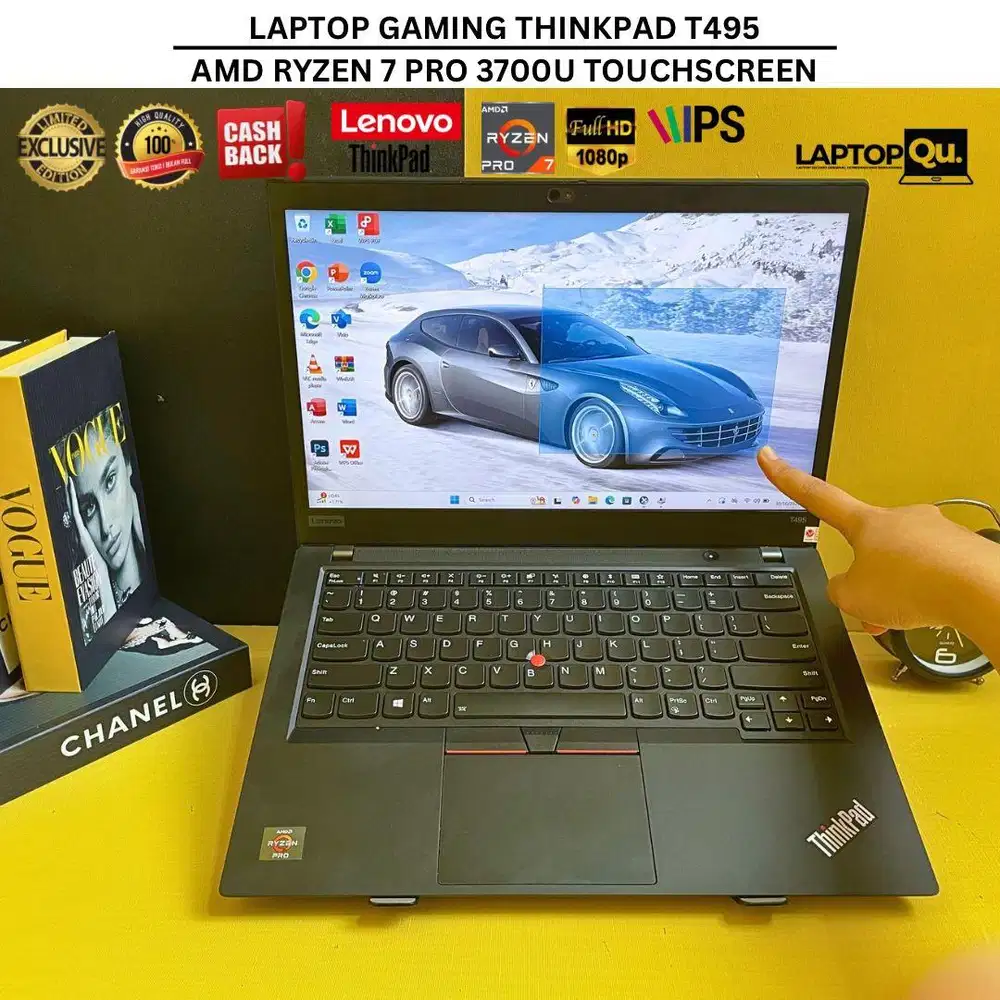 THINKPAD T495 RYZEN 7 PRO TOUCHSCREEN/RAM 16GB/SSD 256GB/FHD/GRADE A