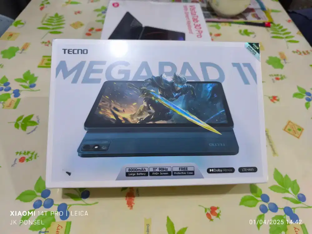 Tecno Megapad 11 4G 8/256 garansi resmi BARU ; segel dus