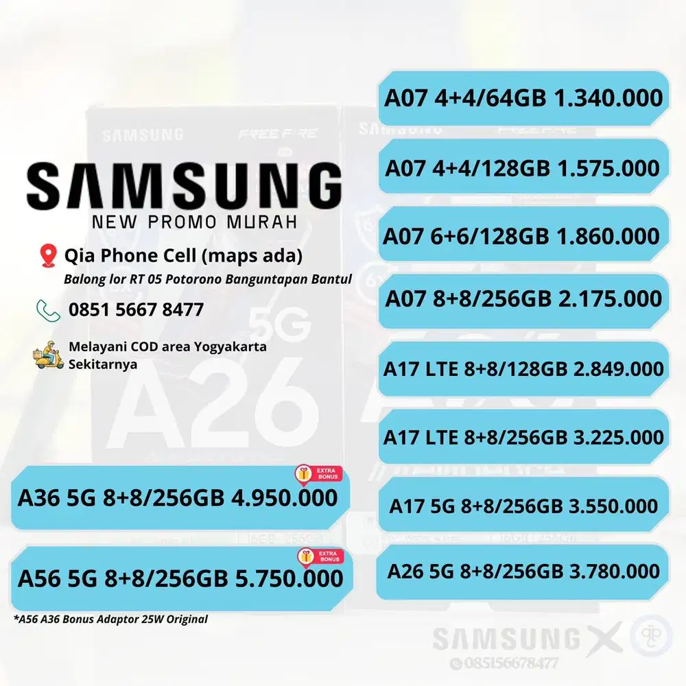 HP Baru Samsung Murah Garansi resmi