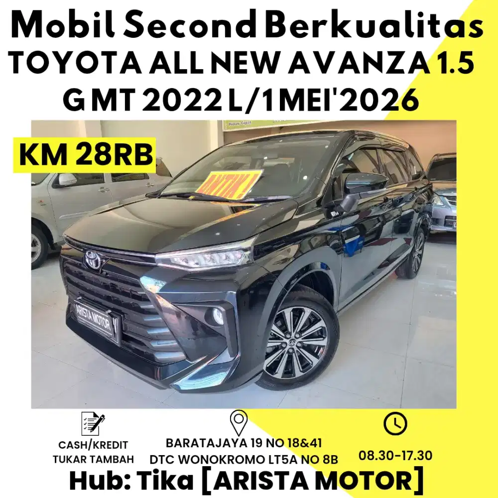 Toyota All New Avanza 1.5 G MT 2022 L/1 Mei'2026