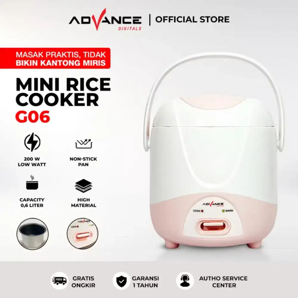Rice cooker merk Advance, isi 0,6 Liter
