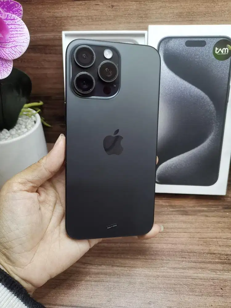 iphone 15 pro max 256gb ibox bh 85% mulus fullset ori bs tt