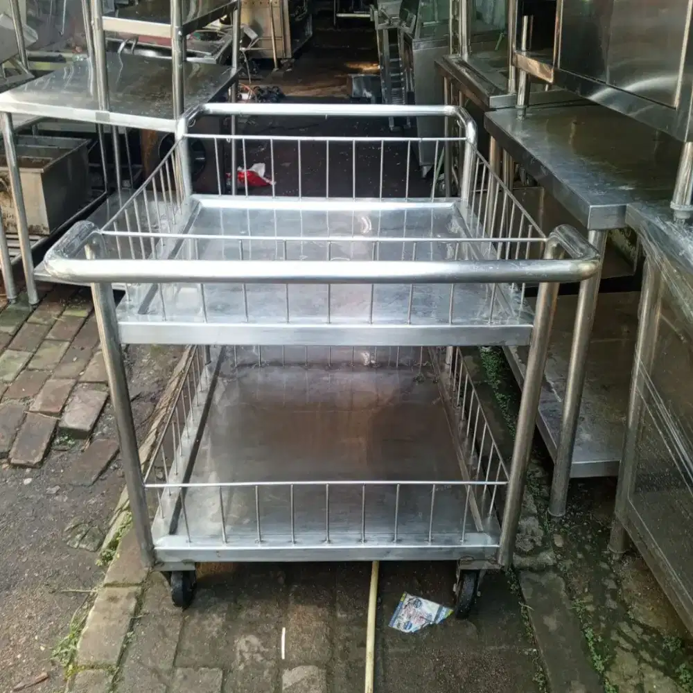 Stainless troli barang