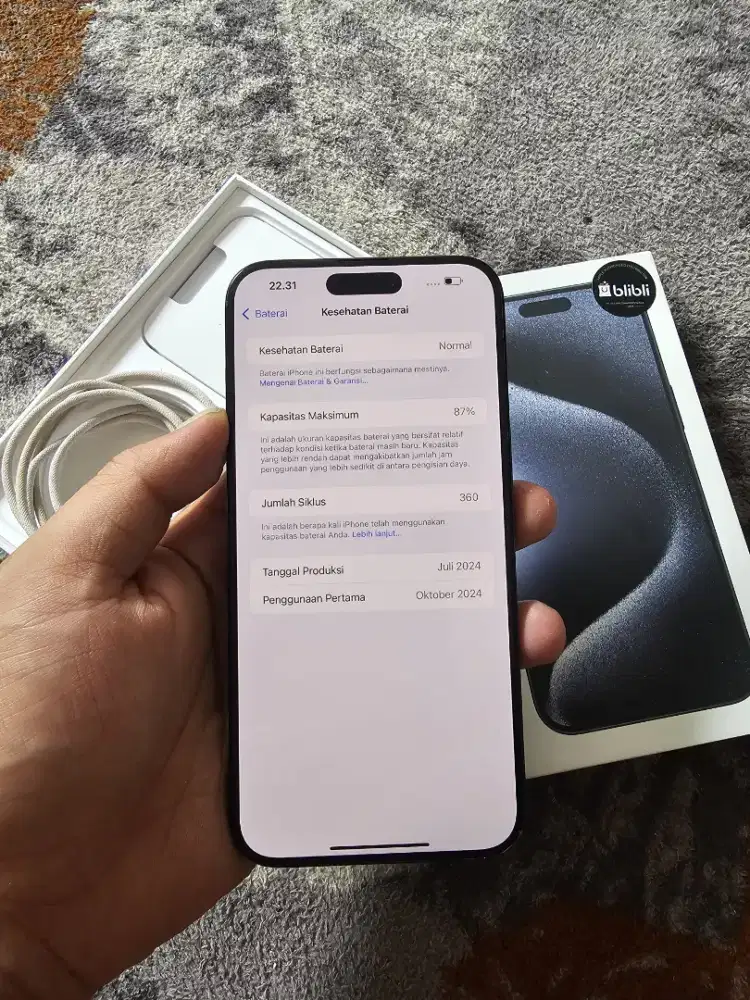 iPhone 15 Promax 256 BH 87%