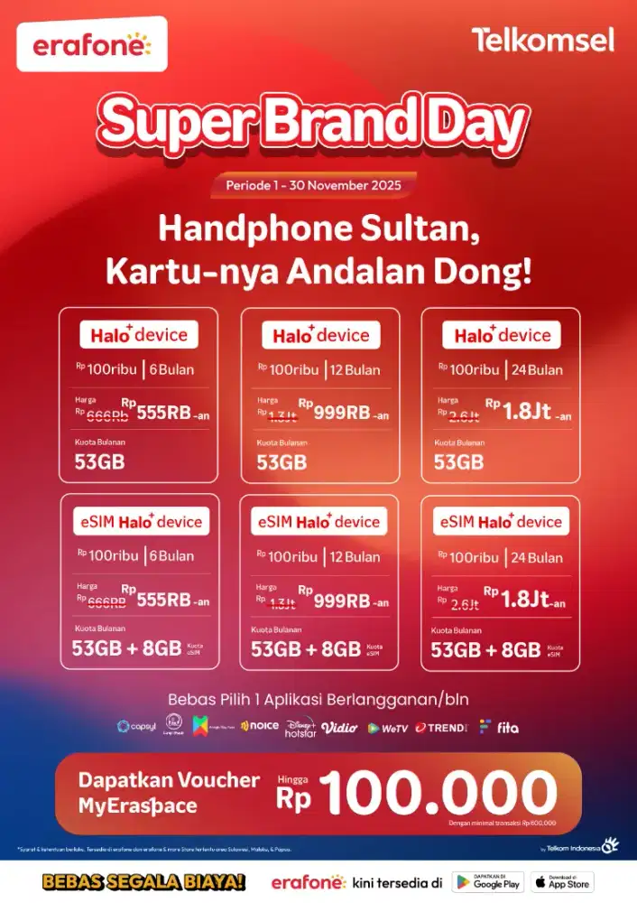 Promo Kartu kuota 53gb/bulan telkomsel 6 - 24 bulan