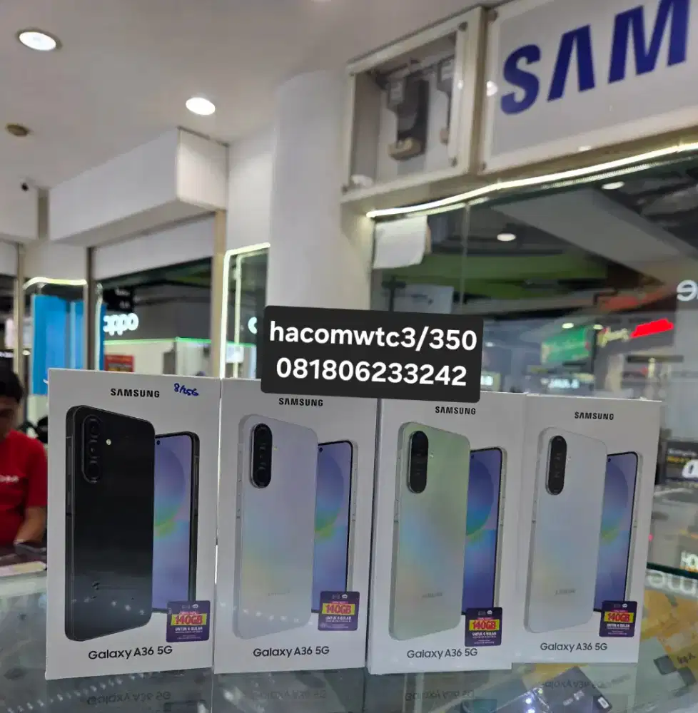 Samsung A36 5G 8+8/256 Baru Free adaptor
