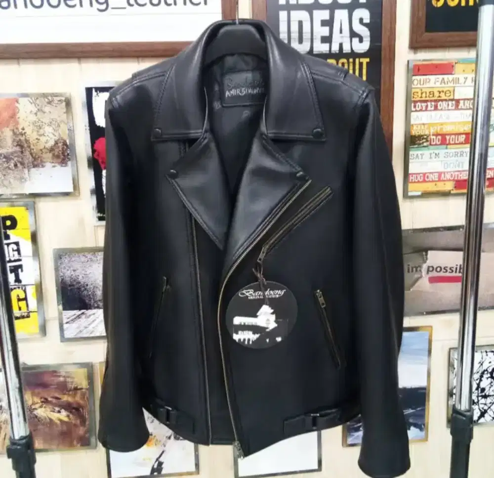 Jaket Kulit Super Asli Garut Model Ramones