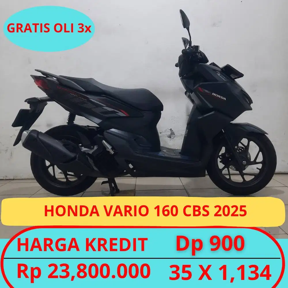 Honda Vario 160 Cbs 2025 Garansi Mesin.Gratis Oli 3x.Gratis Servis