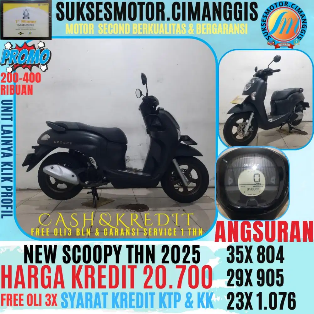 NEW SCOOPY KEYLES CASHBACK UPTO 700RIBUAN FREE OLI, 3BLN