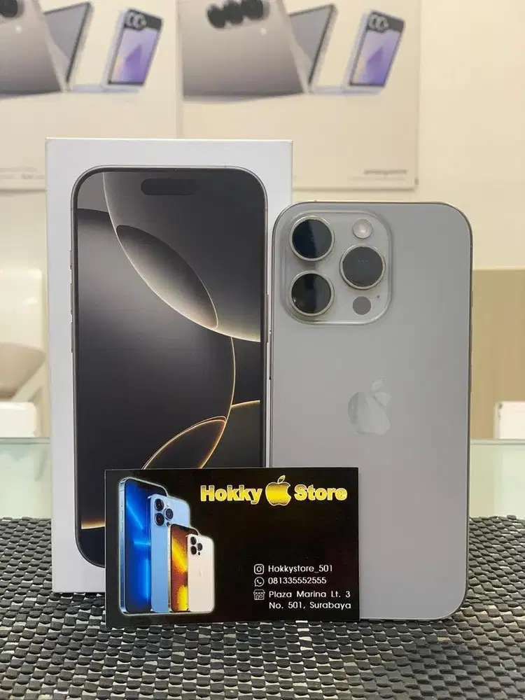 Iphone 16pro/128gb Natural titanium garansi ibox April 2026 bh 100%
