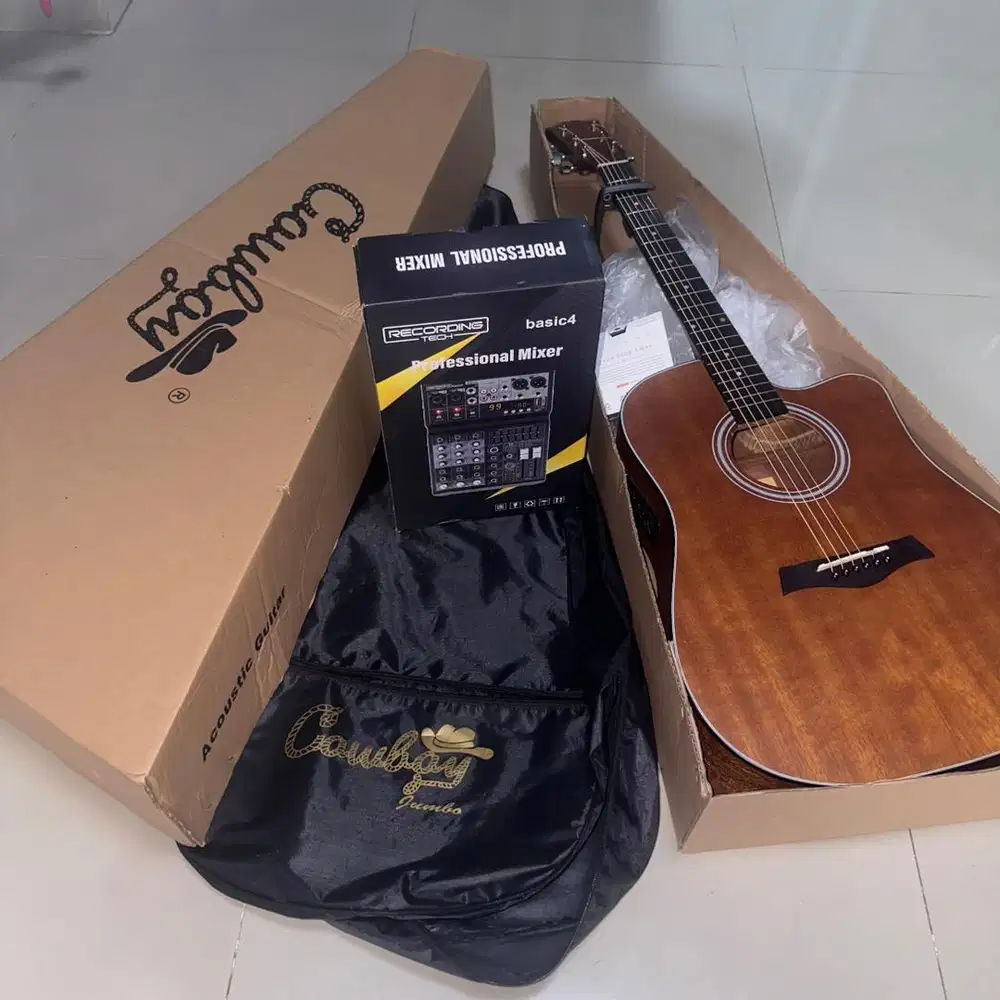 Jual Rugi Paket Gitar elektrik Akuistik & Mixer