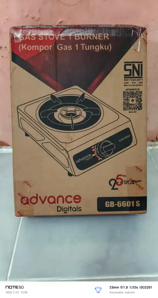 Advance kompor gas 1 tungku