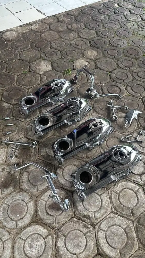 Part chrome bak cvt standar vespa matic sprint primavera lx s iget 3v
