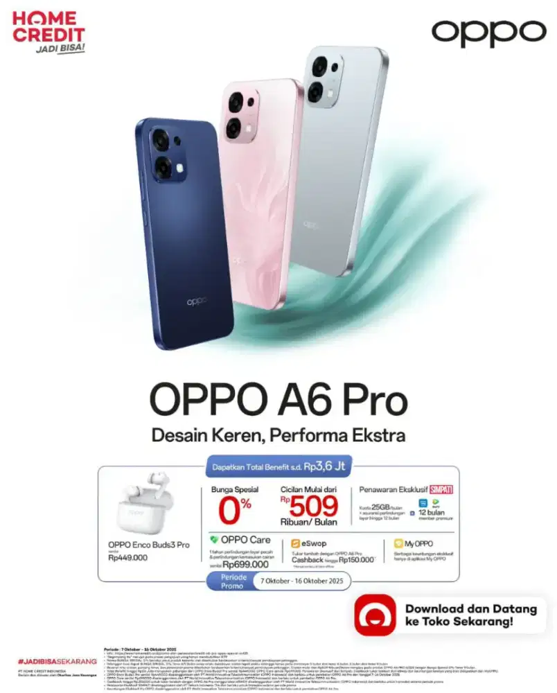 Bisa cicilan handphone Oppo A6 Pro 256GB