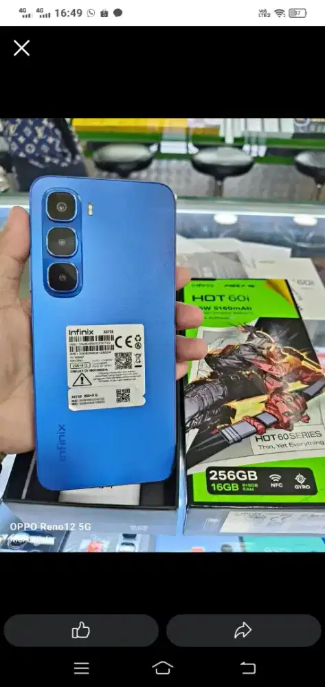 Jual cepat Infinix hot 60i 8/256