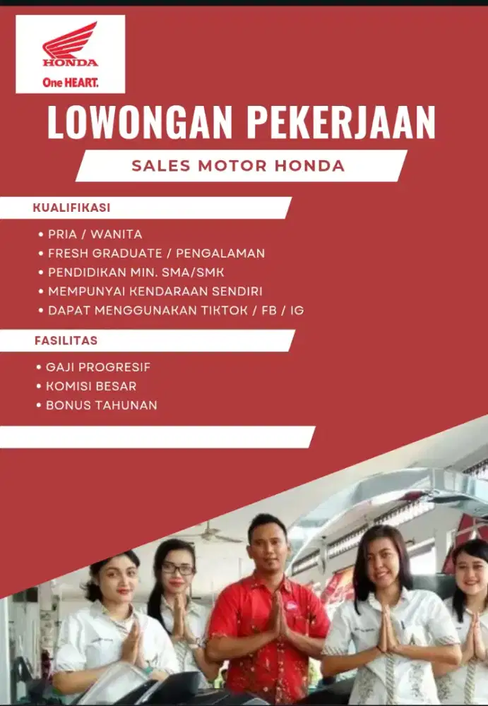 Lowongan Sales Marketing Honda