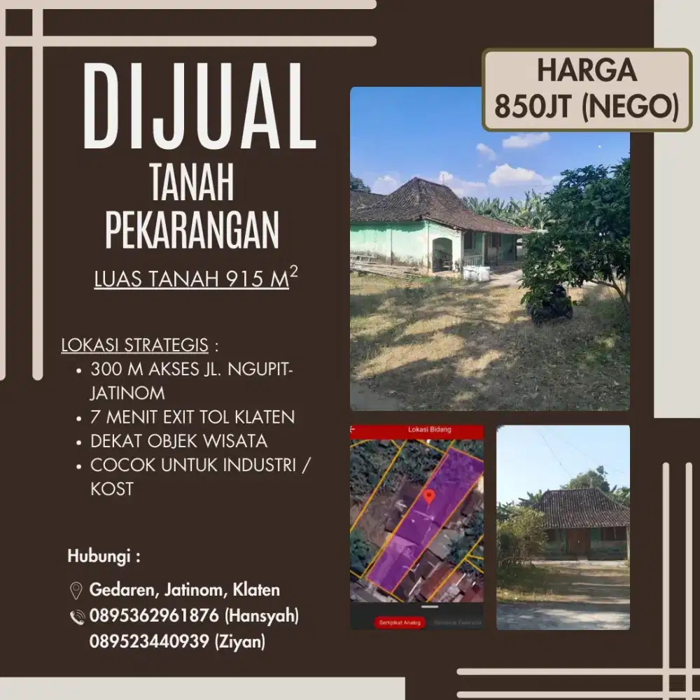 Lahan Komersil timurnya Yogyakarta