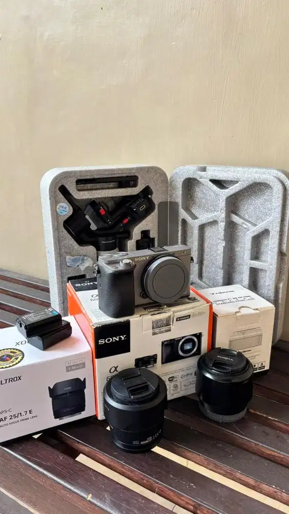 sony a6000, lensa fix & Gimbal