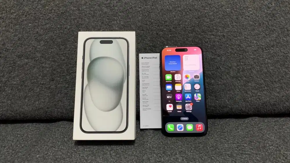 iPhone 15 Black 128GB iBox garansi on