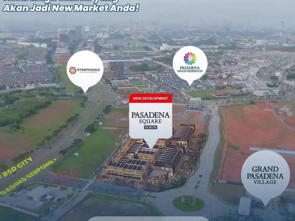 PASADENA NORTH SQUARE 3 Lt Ruko Traffic ramai Cicilan Start 14 jutaan