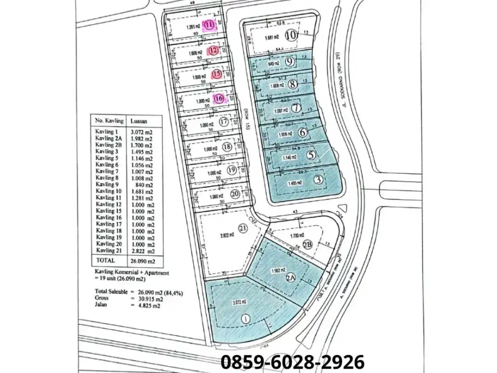 KAVLING LUAS 2.100 PARAMOUNT LAND JALAN BOULEVARD UTAMA GADING SERPONG