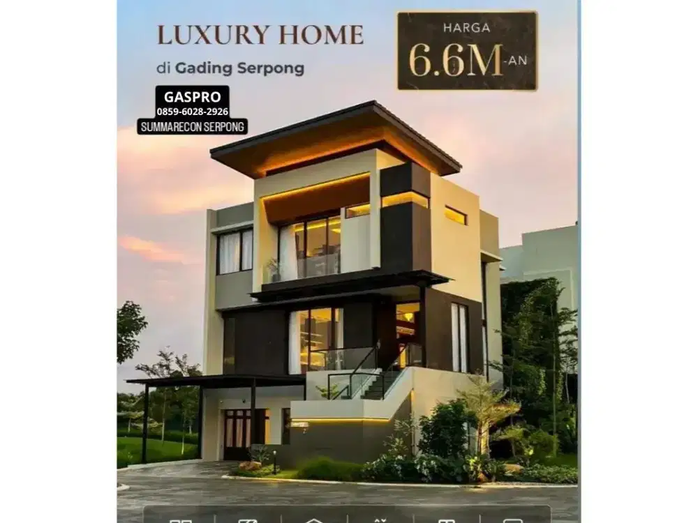 Satu²nya termegah summarecon 6,6M incl lift! CLUSTER ARDEA heron