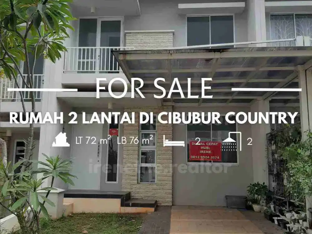 Dijual Rumah 2 Lantai di Cibubur Country