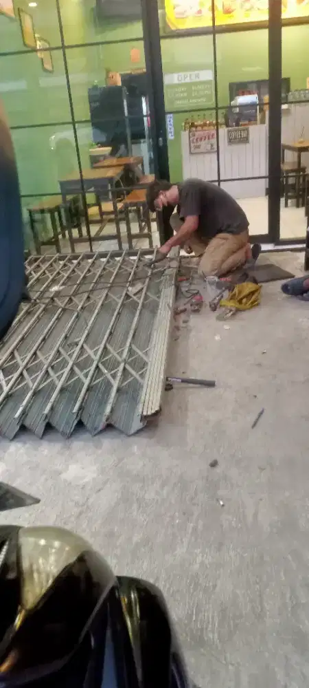 terima perbaikan pintu folding gate murah