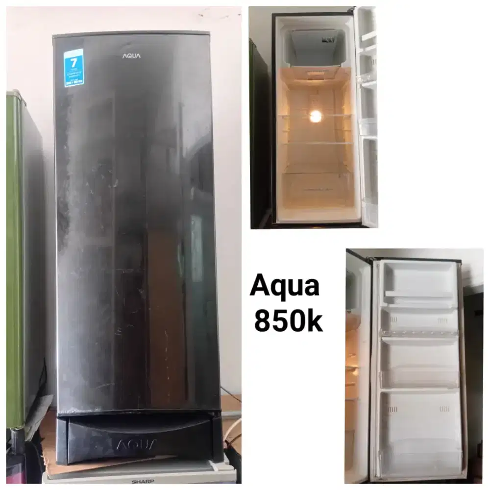 Kulkas 1 pintu Aqua .seken bergaransi