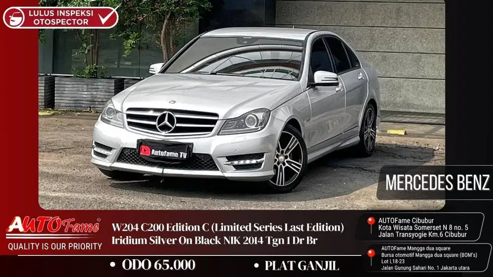 Mercedes Benz W204 C200 Edition C (Limited Series Last Edition) 2014