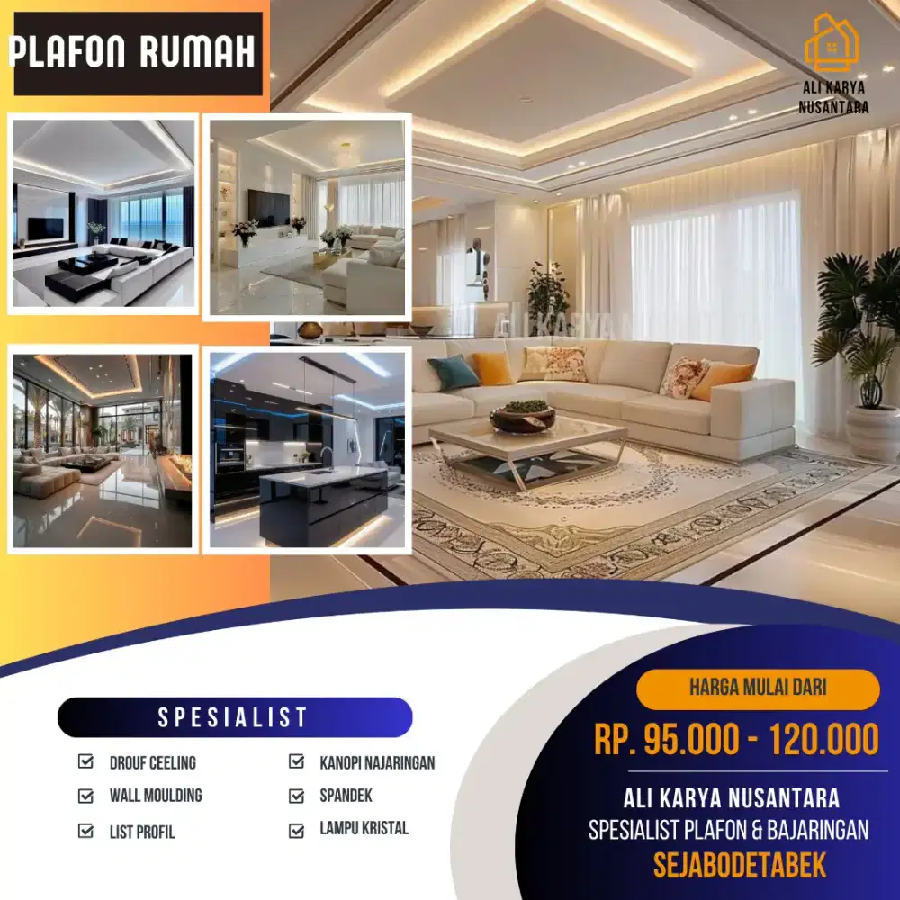 Plafon Gypsum Elegan & Desain Modern: Wujudkan Interior Impian Anda!